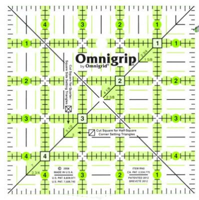 Omnigrip 5' Square NonSlip Patchwork Ruler