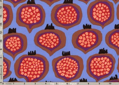 Brandon Mably Fabric Pomegranate Blue (per 1/4 metre)