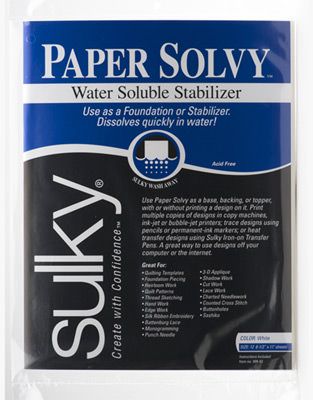 Sulky Paper Solvy 12 sheets 8 1/2' x 11'