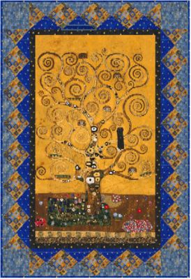 Gustav Klimt fabric: Tree of Life Quilt Kit