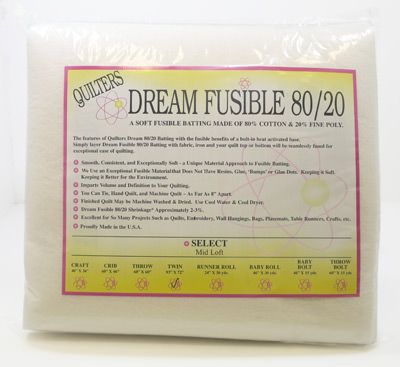 Quilters Dream Fusible Select 80/20 Twin  93in x 72in