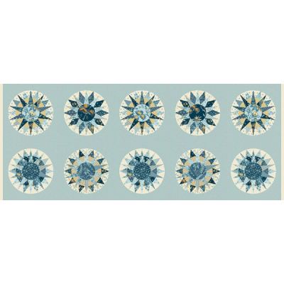 Beach House fabric: Marine Compass Multi Panel 45cm