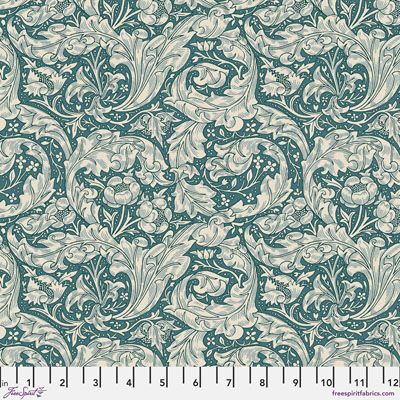 Emery Walker's House Fabric: Small Bachelors Button Emery Blue