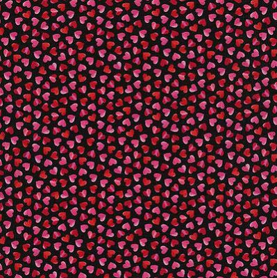 Love Struck: Small Red Ombre Black (per 1/4 metre)