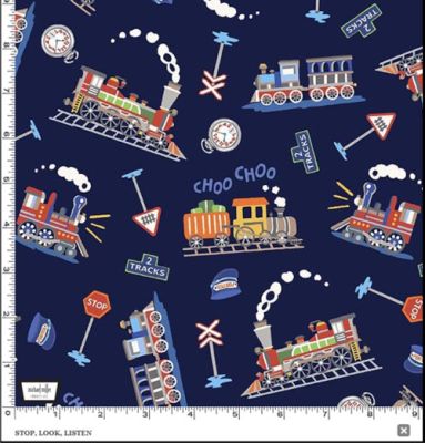 Trains fabric: Stop, Look, Listen