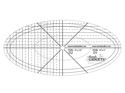 Handi Quilter Longarm Ruler Set Oval D 10' x 5'  & 4' x 2 1/2'