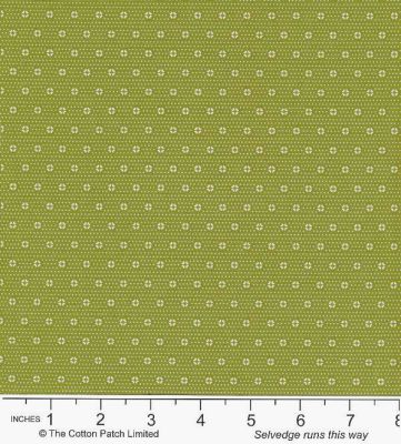 Classic Coordinates Fabric: Dainty Dots Green (per 1/4 metre)