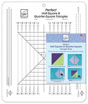 June Tailor Perfect HalfSquare & Quarter Square Triangles Ruler