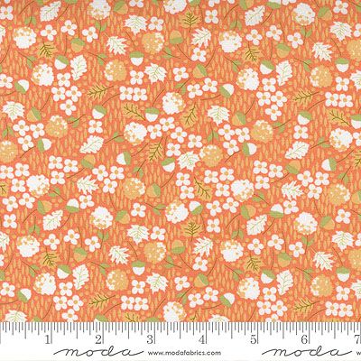 Cozy Up fabric: Scattered Ditzy Flowers Cinnamon (per 1/4 metre)