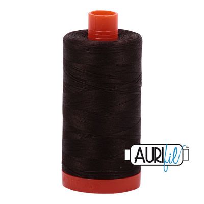 Aurifil 50/2 Very Dark Bark Thread 1130