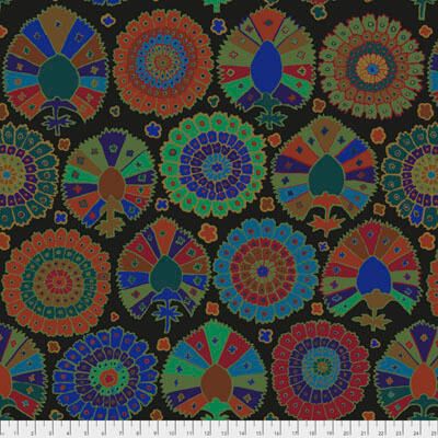 Kaffe Fassett Fabric Turkish Delight Black (per 1/4 metre)