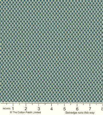 Nellie's Shirtings Fabric: Fans Blue (per 1/4 metre)