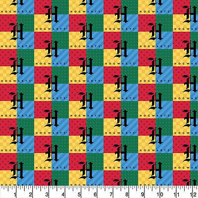 Harry Potter Fabric: Hogwarts Checked Multi (per 1/4 metre)