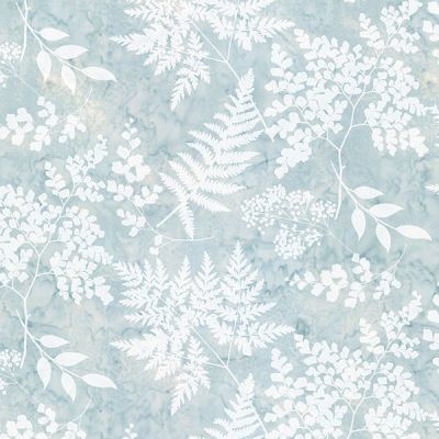 Bali Handpaints fabric: Mixed Fern, Frost