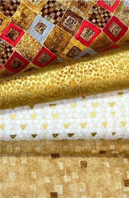 Gustav Klimt fabric: Citrine Fat Quarter Bundle