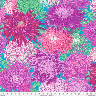 Kaffe Fassett Collective Quilt Back: Japanese Chrysanthemum Magenta (per 1/4 metre)