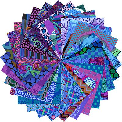 Kaffe Fassett Collective Fabrics Blues & Purples 5" Charm Pack