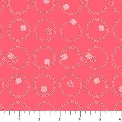 Sea Botanica Fabric: Lucky Charms Pink (per 1/4 metre)