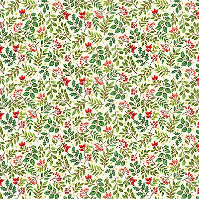 Classic Foliage fabric: Foliage Scatter Ivory (per 1/4 fabric)