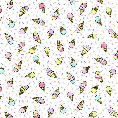 Believe fabric: Ice Cream Shop White (per 1/4 metre)