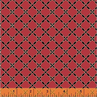 Grand Illusion: Crisscross Crimson (per 1/4 metre)