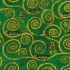 Gustav Klimt fabric: Green Scrolls Metallic