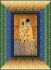 Gustav Klimt fabric: Courthouse Steps, The Kiss Quilt kit