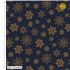 Simply Christmas Metallic fabric: Snowflakes, Blue, Gold