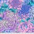 Kaffe Fassett Collective: Hokusai's Mums Grey (per 1/4 metre)