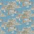 High Tide Fabric: Harbour View, Mid Blue