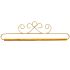 Wire Hanger  French Curl Gold 12' with Dowel