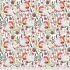 Mia Charro Farm Friends fabric: Floral Chicken White (per 1/4 metre)