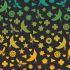 Art Theory Fabric: Birds & Bees Black (per 1/4 metre)