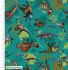 Blast from the Past fabric: Dinosaur Species Teal (per 1/4 metre)