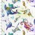 Shining Sea fabric: Allover Sea Life White