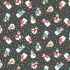 Merry Christmas fabric: Snowmen Dark Grey (per 1/4 metre)