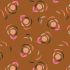 Meadow Safari Flower on Rust (per 1/4 metre)