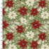 French Countryside Christmas Fabric Poinsettias (per 1/4 metre)