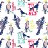 Explore the Tropics: Wild Birds White (per 1/4 metre)