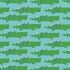 Rainbow Friends Fabric: Alligators Blue (per 1/4 metre)