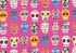 Fiesta Fabric: Sugar Skulls on Pink (per 1/4 metre)