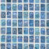 Flea Market Fresh Fabric: Stamps Blue (per 1/4 metre)