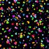 Prism Fabric: Cue the Confetti Black (per 1/4 metre)