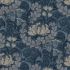 Nouveau fabric: Floral with Acanthus Leaves, Navy