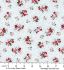 Classic Florals Fabric: Small Rose Posy on Grey (per 1/4 metre)