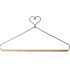 Wire Hanger  6' Heart hanger with stained dowel