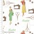 Simplicity Vintage Sewing fabric: Vintage Pattern (per 1/4 metre)