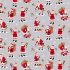 Merry Christmas fabric: Santa Light Grey (per 1/4 metre)