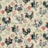 Le Poulet Fabric: Roosters Cream (per 1/4 metre)