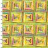 Dogs in the City fabric: Bright Squares Yellow (per 1/4 metre)